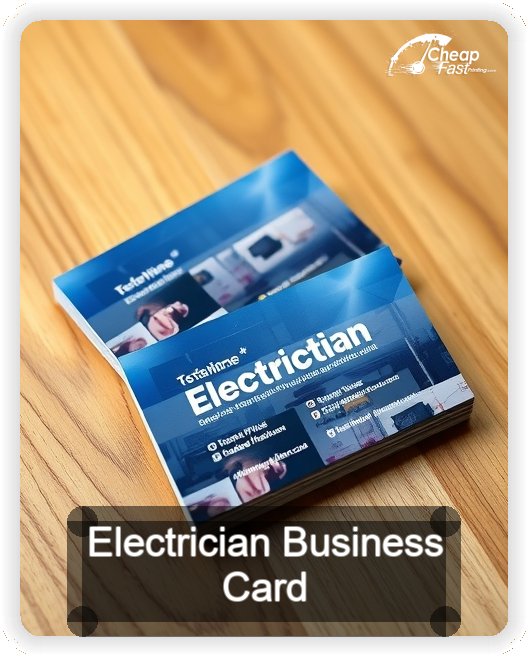 Electrician business card design sample