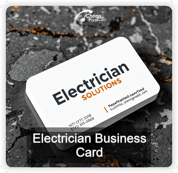 Electrician business card design sample