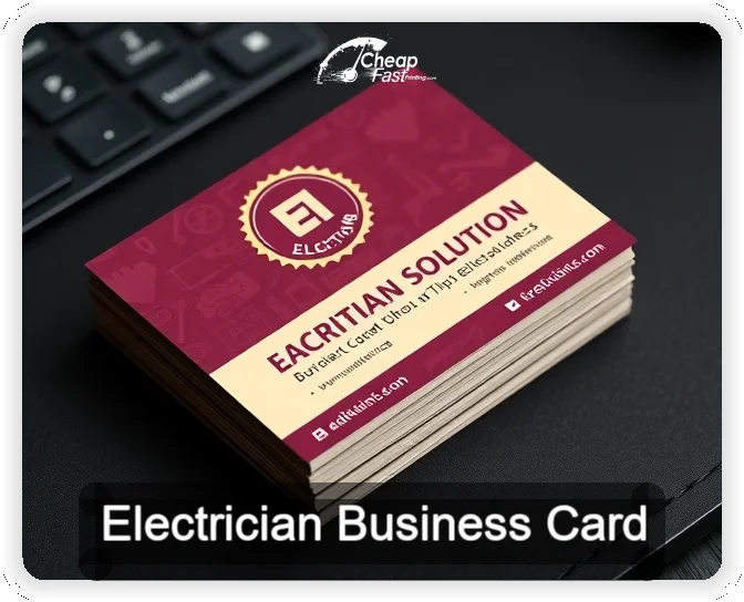 Electrician business card design sample