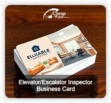 Elevator Escalator Inspector business card design sample
