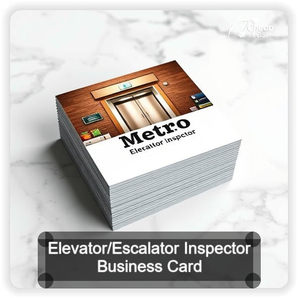 Elevator Escalator Inspector business card design sample