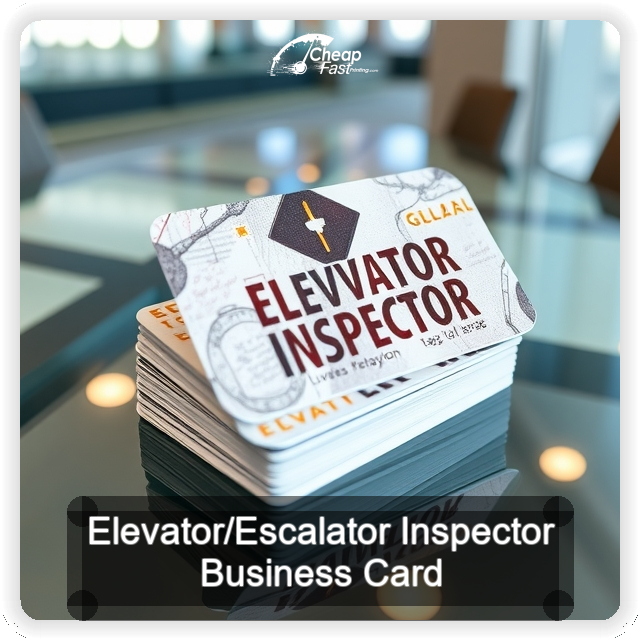 Elevator Escalator Inspector business card design sample