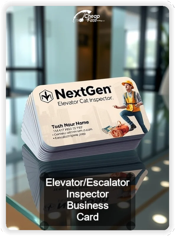 Elevator Escalator Inspector business card design sample