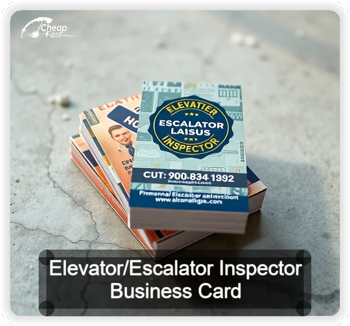 Elevator Escalator Inspector business card design sample