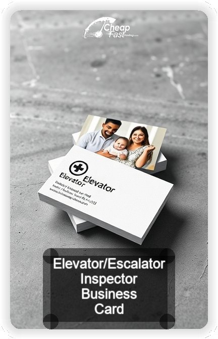 Elevator Escalator Inspector business card design sample