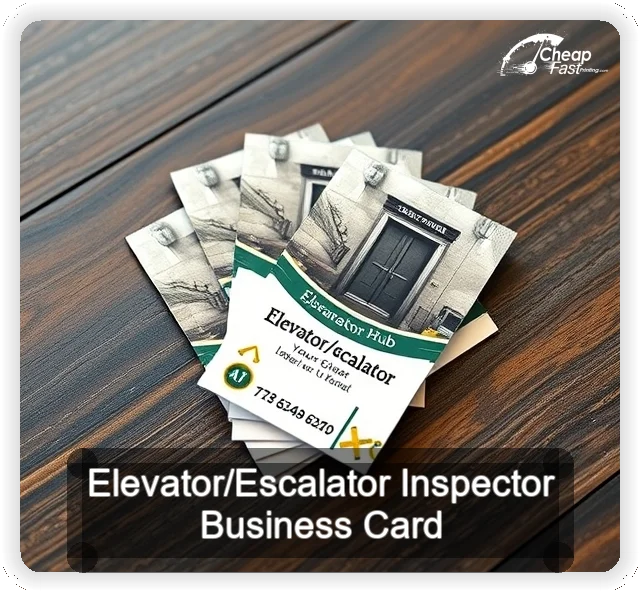 Elevator Escalator Inspector business card design sample