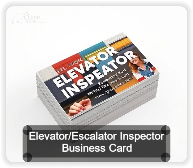 Elevator Escalator Inspector business card design sample
