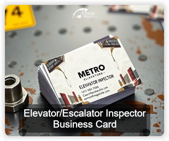 Elevator Escalator Inspector business card design sample