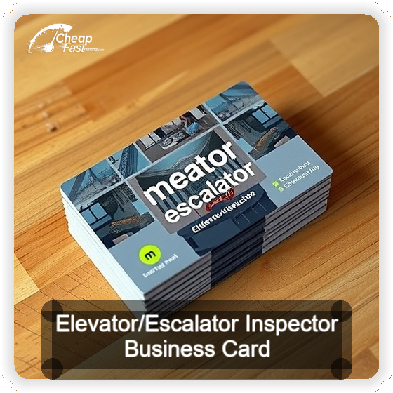 Elevator Escalator Inspector business card design sample