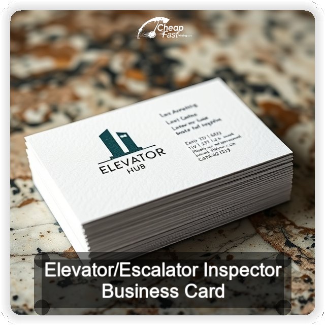 Elevator Escalator Inspector business card design sample