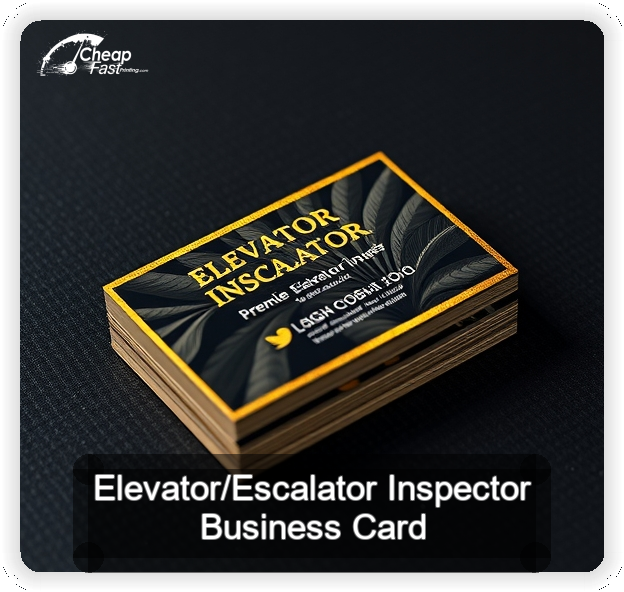 Elevator Escalator Inspector business card design sample