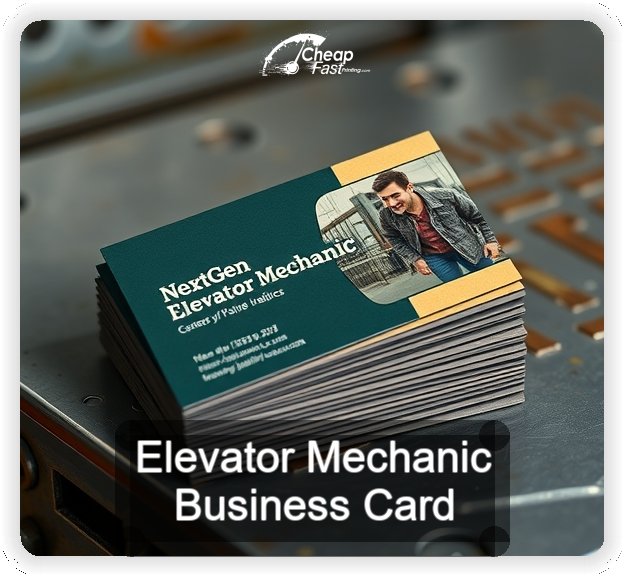 Elevator Mechanic business card design sample
