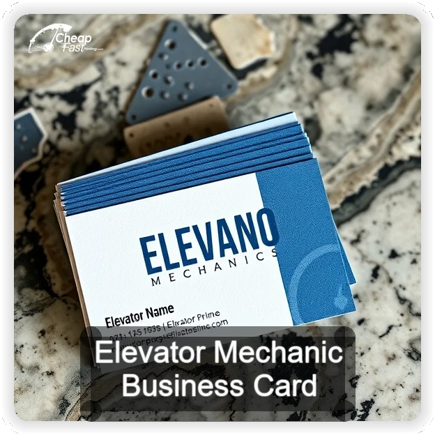 Elevator Mechanic business card design sample
