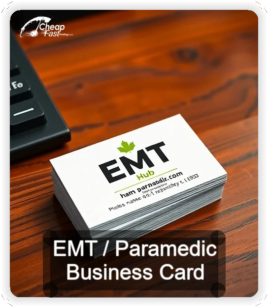 Emt Paramedic business card design sample