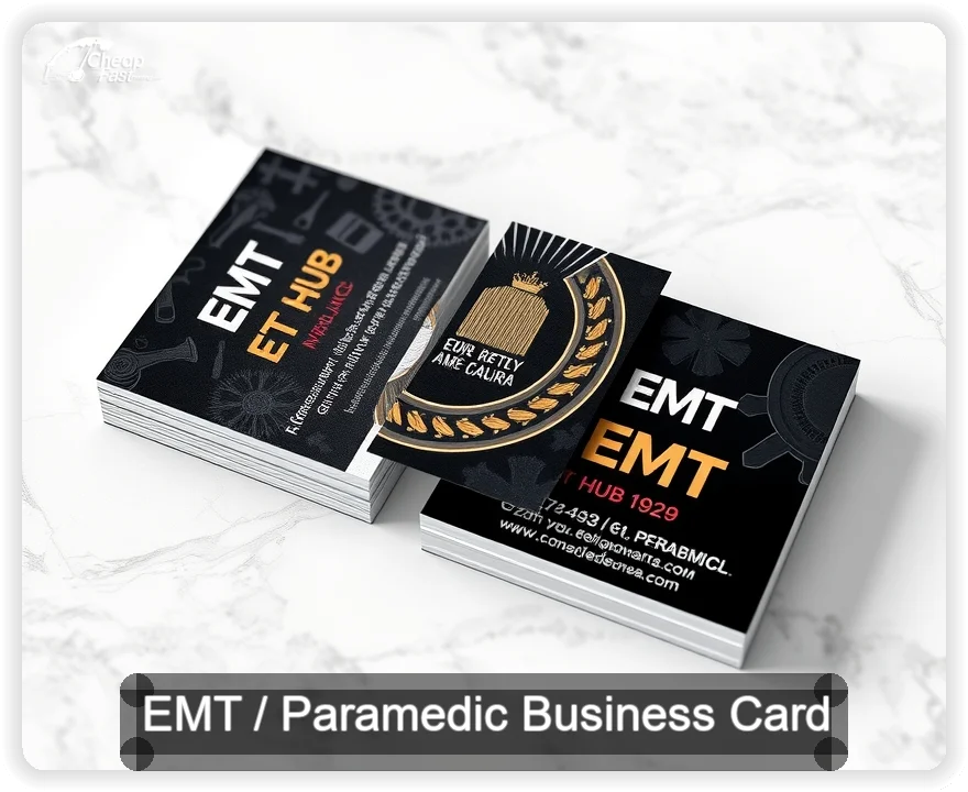 Emt Paramedic business card design sample