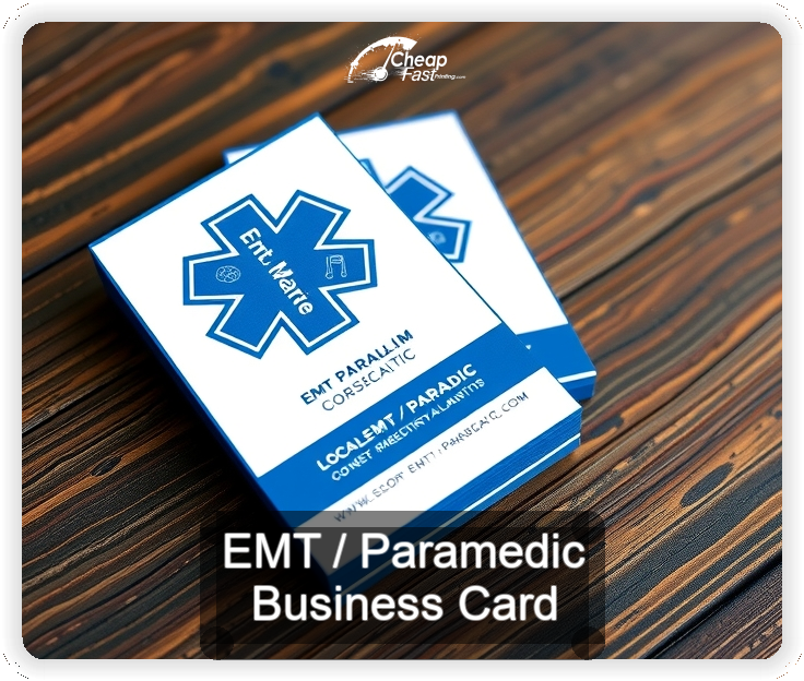 Emt Paramedic business card design sample