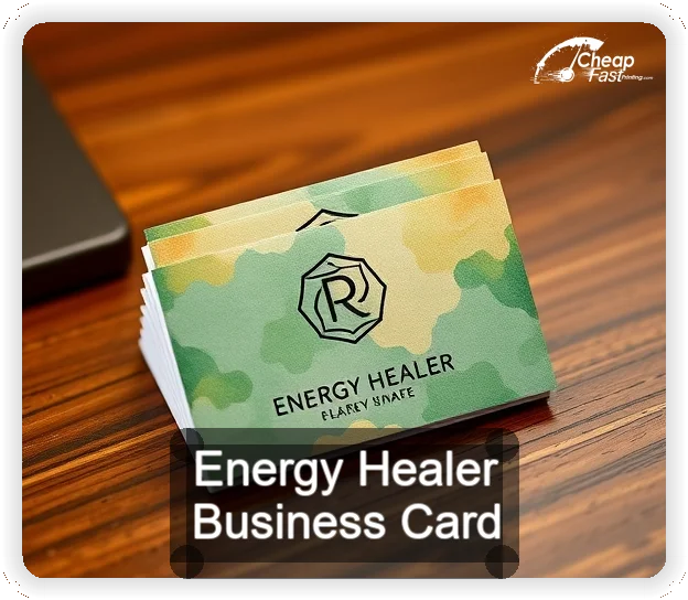 Energy Healer business card design sample