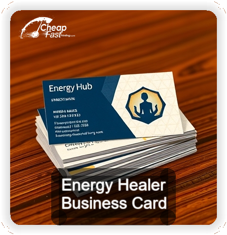Energy Healer business card design sample