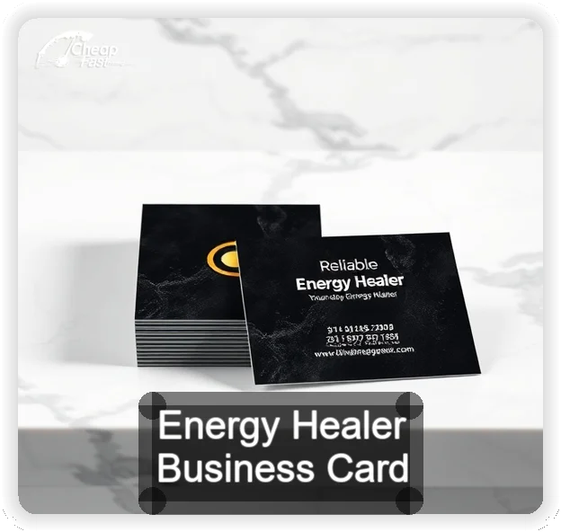 Energy Healer business card design sample