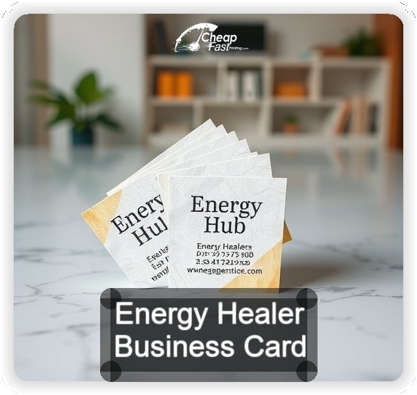 Energy Healer business card design sample