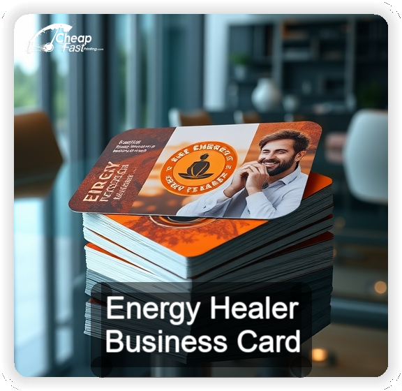 Energy Healer business card design sample