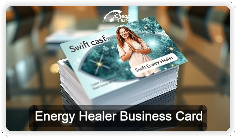 Energy Healer business card design sample