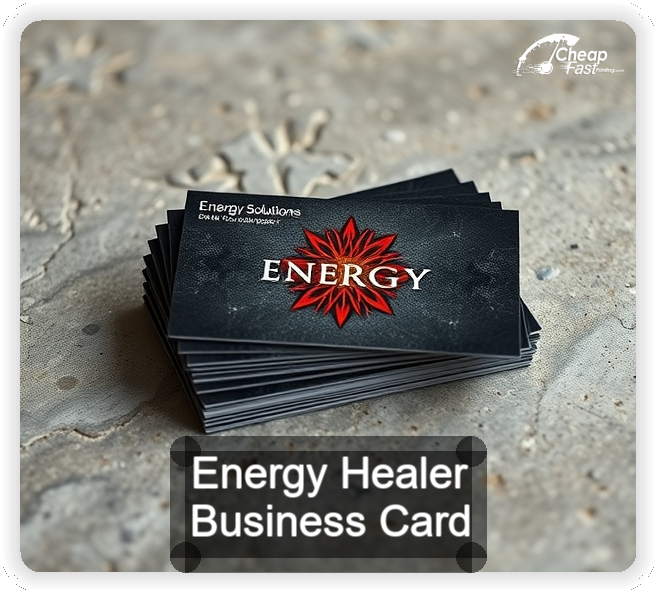 Energy Healer business card design sample