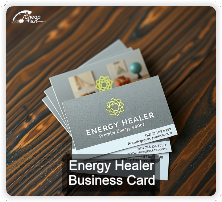 Energy Healer business card design sample