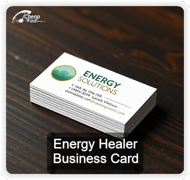 Energy Healer business card design sample