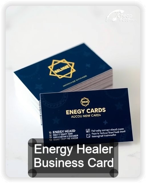 Energy Healer business card design sample