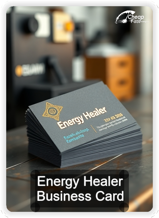 Energy Healer business card design sample