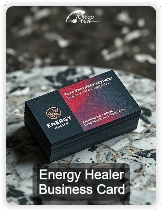 Energy Healer business card design sample