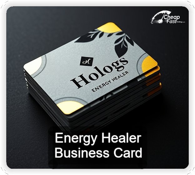 Energy Healer business card design sample