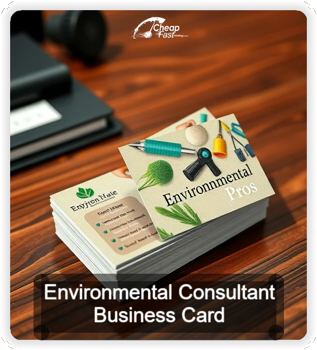 Environmental Consultant business card design sample