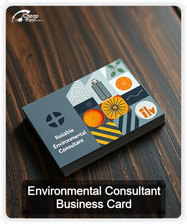 Environmental Consultant business card design sample