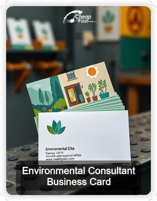 Environmental Consultant business card design sample