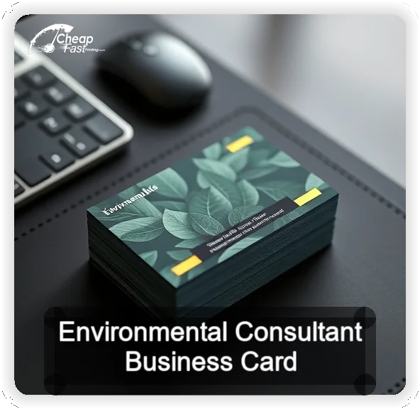 Environmental Consultant business card design sample