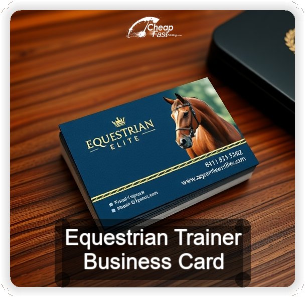 Equestrian Trainer business card design sample