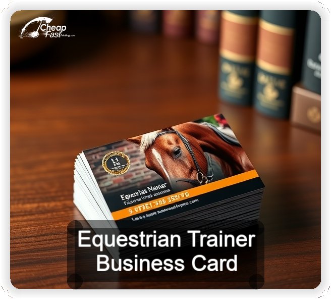 Equestrian Trainer business card design sample