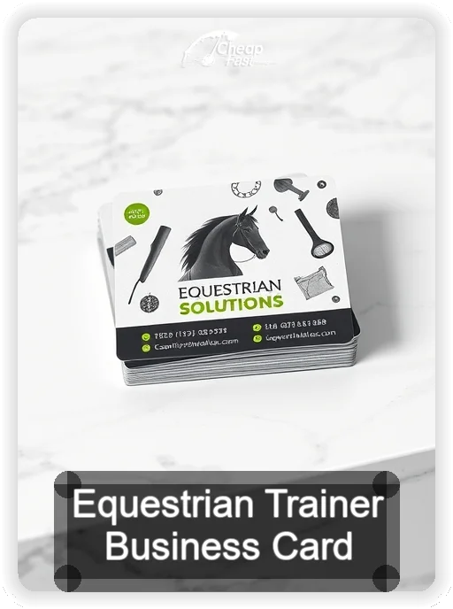 Equestrian Trainer business card design sample