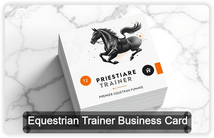 Equestrian Trainer business card design sample