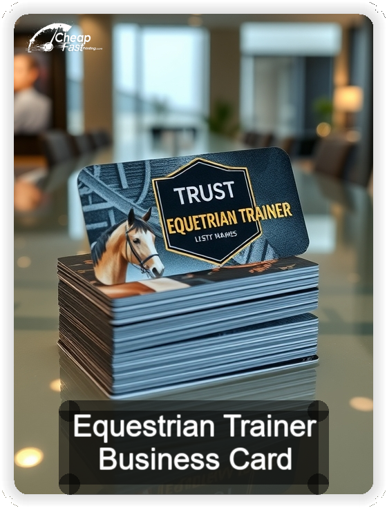 Equestrian Trainer business card design sample