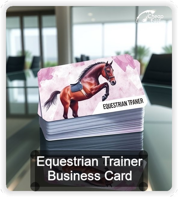 Equestrian Trainer business card design sample