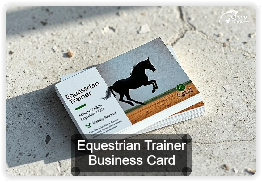 Equestrian Trainer business card design sample