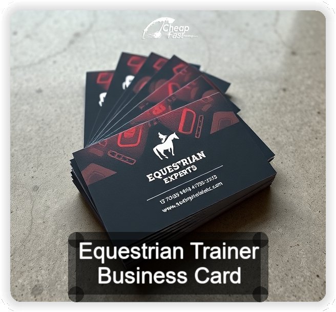 Equestrian Trainer business card design sample