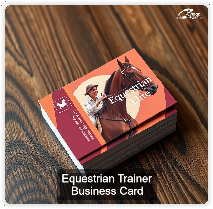 Equestrian Trainer business card design sample