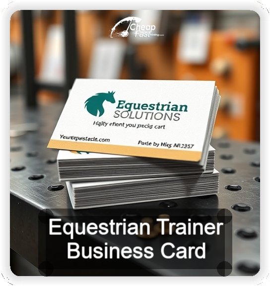 Equestrian Trainer business card design sample
