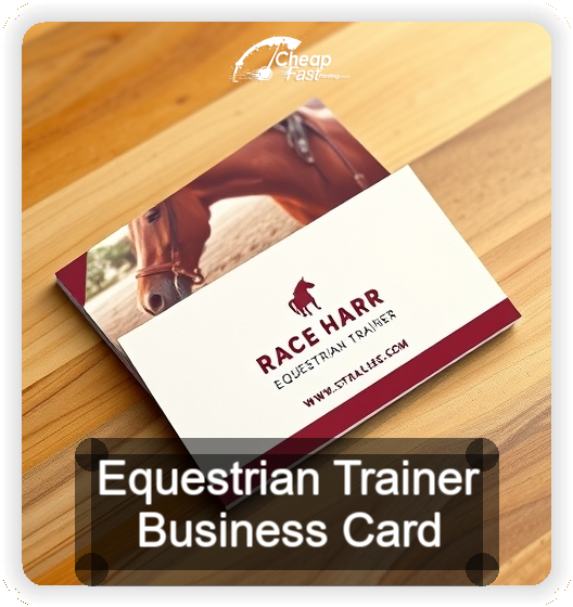 Equestrian Trainer business card design sample