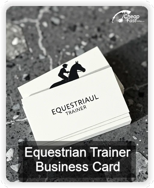 Equestrian Trainer business card design sample