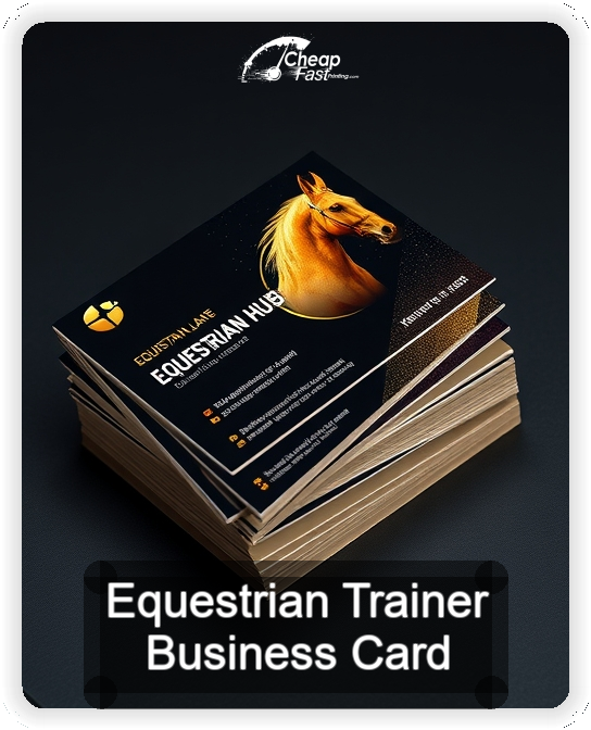 Equestrian Trainer business card design sample